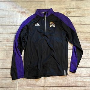 Adidas Women’s East Carolina Pirates Climate Qtr Zip size Small